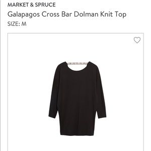 Market & Spruce Galapagos Crossbar Dolman Knit Top
